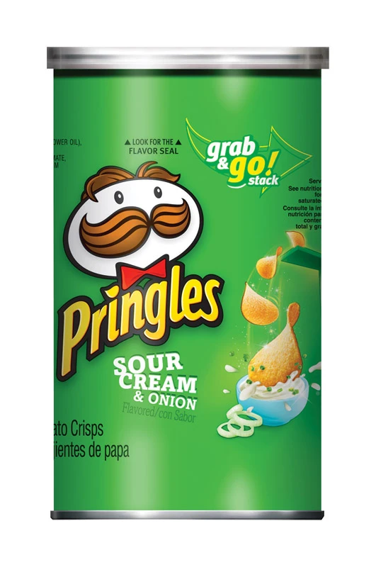 Pringles Sour Cream & Onion Chips 1.4 oz. Can