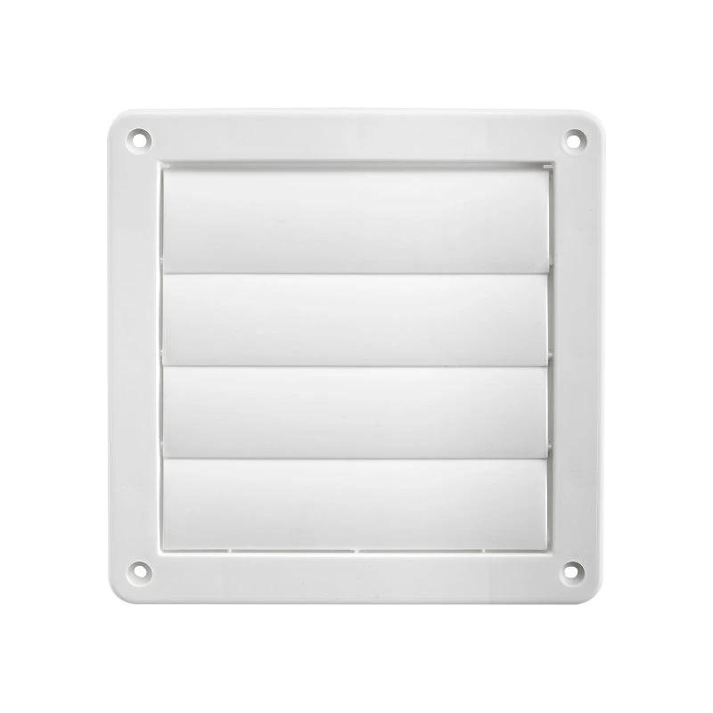 361w 6-inch Louvered Vent Hood, Plastic, White