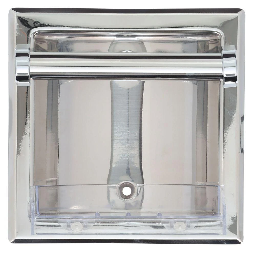 2565ch Donner Commercial Recessed Soap Holder And Utility Bar In Chrome