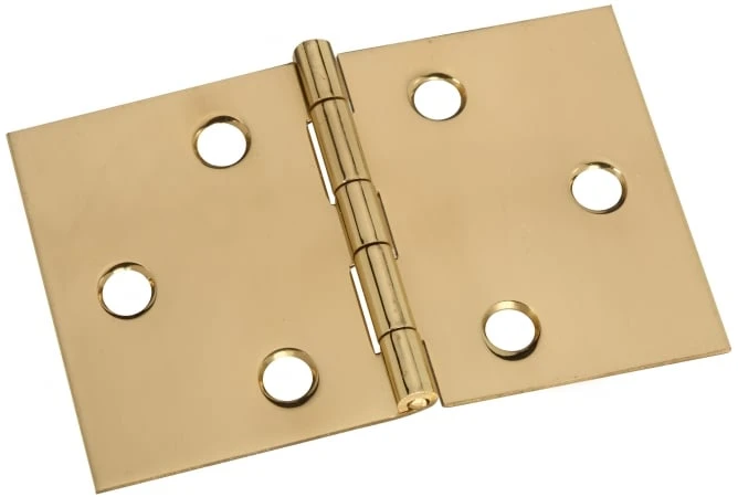 803330 2 Inch Solid Brass Desk Hinge, 11 Lb Weight Capacity