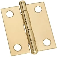 803270 1.5 Inch Solid Brass Button Tip Hinge With 5 Lb Capacity