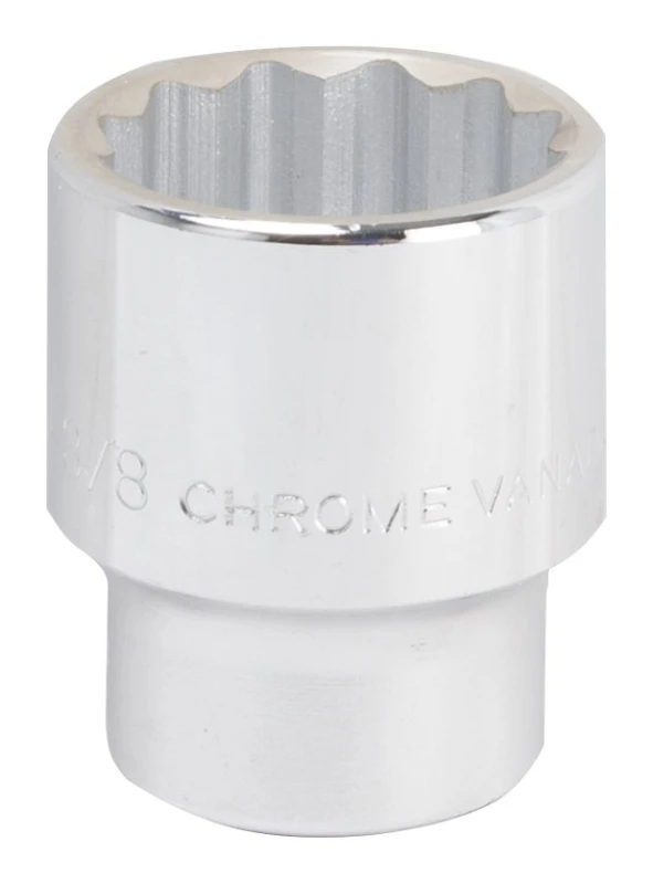 1-3/8 Inch Socket 3/4 Inch Drive 12 Point Chrome Vanadium Steel