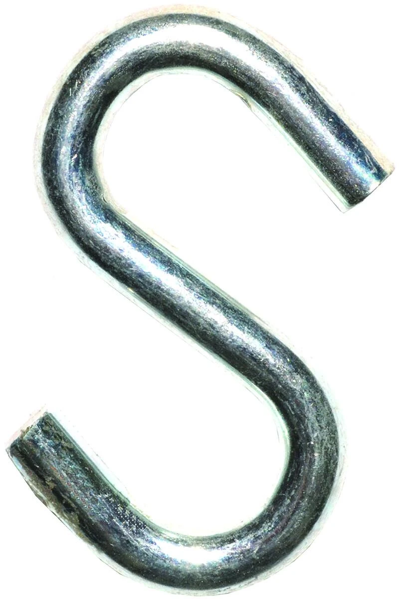 ProSource LR371 S-Hook, 40 lb Working Load, 0.236 in Dia Wire, Steel, Zinc