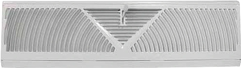 Bb-18w Baseboard Register, 18 In L X 4-1/2 In W, Steel, White