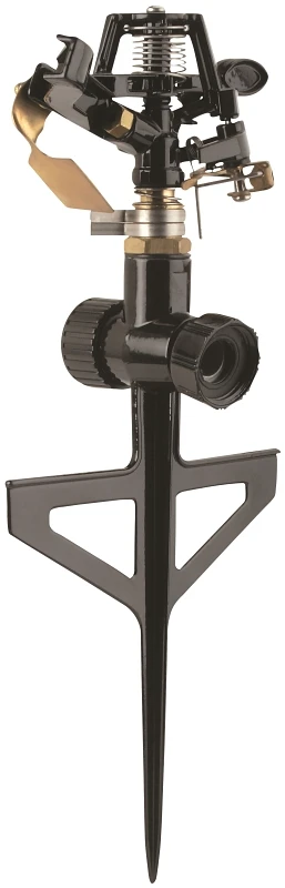 Gs8170 Pulsating Lawn Sprinkler With Step Spike, Heavy-duty Zinc Construction