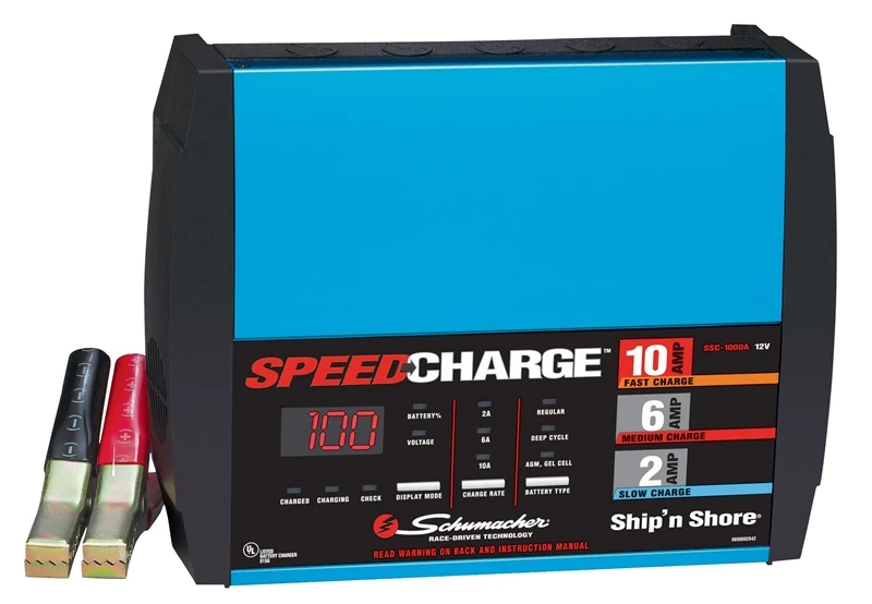Ssc1000a 12v Battery Charger And Maintainer, 2/6/10 Amp Output, 120v Input