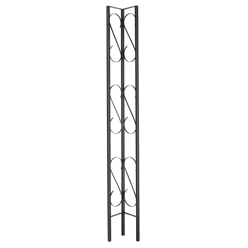 Scroll Design 9 In. W X 8 Ft. H Black Steel Corner Decorative Column