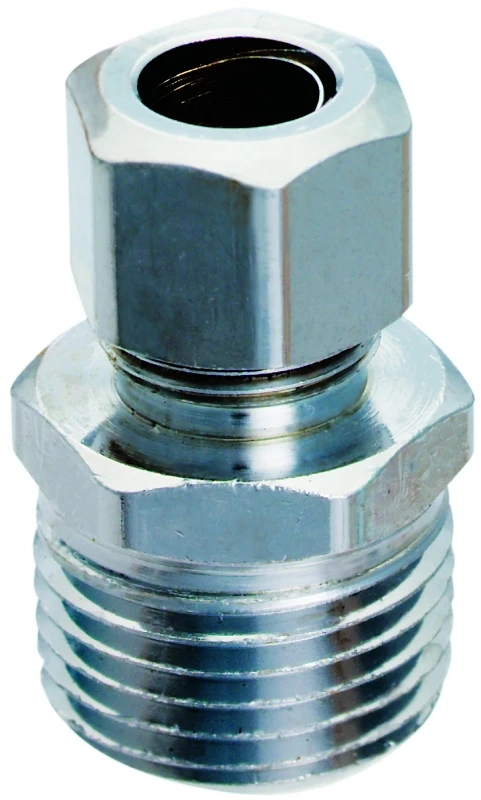 Pp20074lf Straight Connector 1/2 Mip X 3/8 Od Chrome Adapter