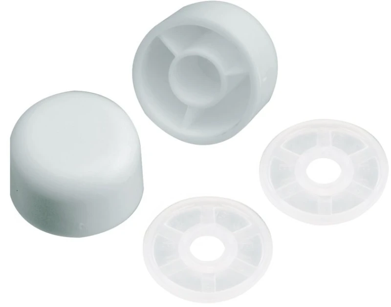 Pp835-30 Universal White Plastic Toilet Bolt Caps - 2 Pack