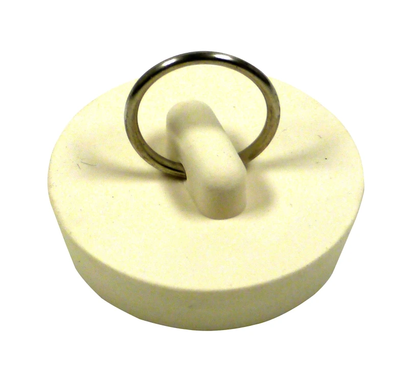 Plumb Pak Duo Fit Series PP820-6 Drain Stopper, 1-5/8- to 1-3/4 in Dia Dimensions, Rubber, White