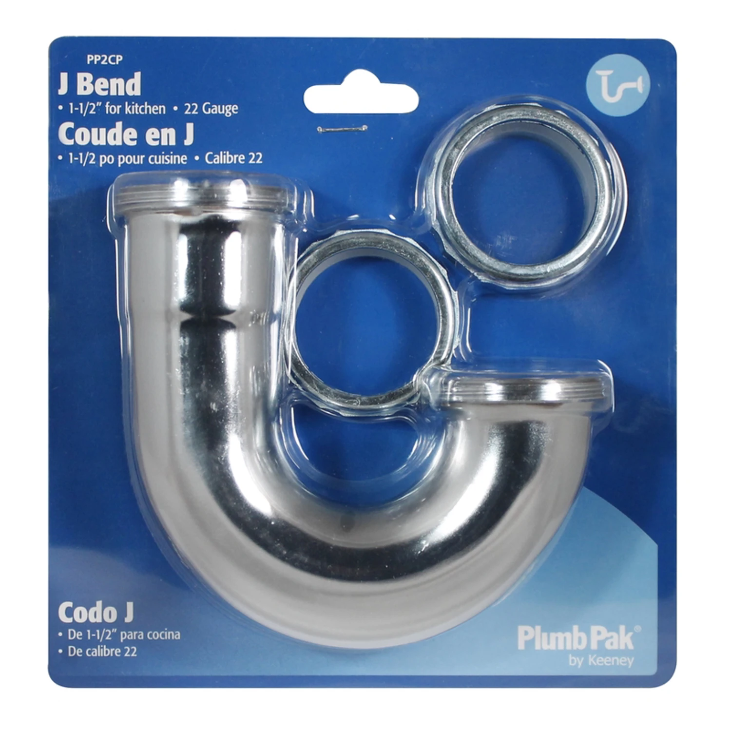 Keeney 1-1/2 In. Diameter Brass J-bend, Model Pp2cp