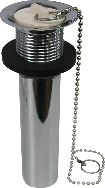 1-1/4" X 5" Chrome Lavatory Plug Drain With Stopper And Chain - Model Tw0911-3l