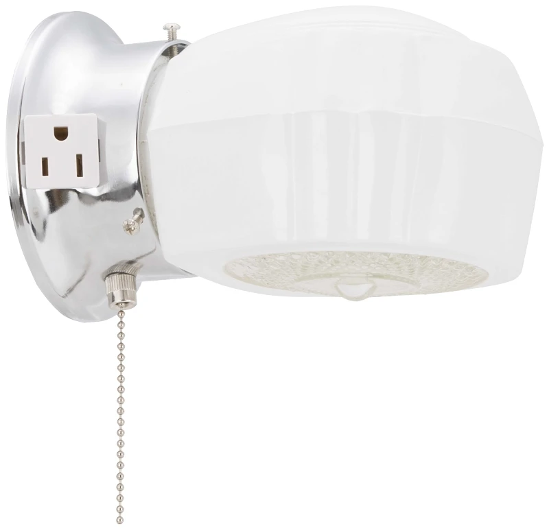 W39ch01ls-34473l Polished Chrome Bathroom Wall Light Fixture With Pull Chain