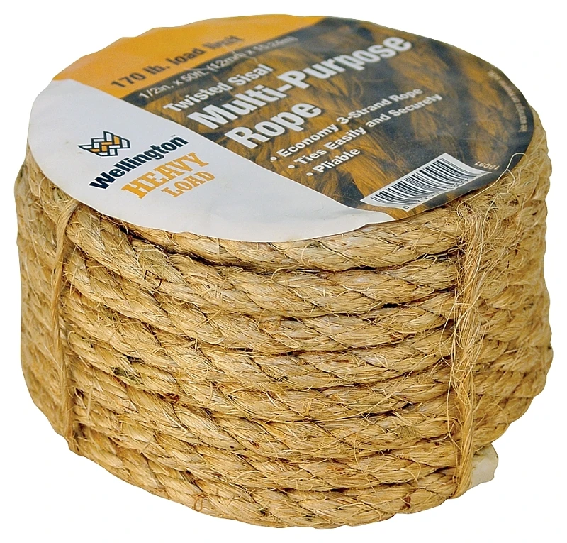 18091 Sisal Rope 1/2 Inch Diameter X 50 Feet Length