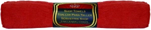 85-763 Red Woven Shop Towels, 100% Cotton, 13 In X 15 In, 6 Pk
