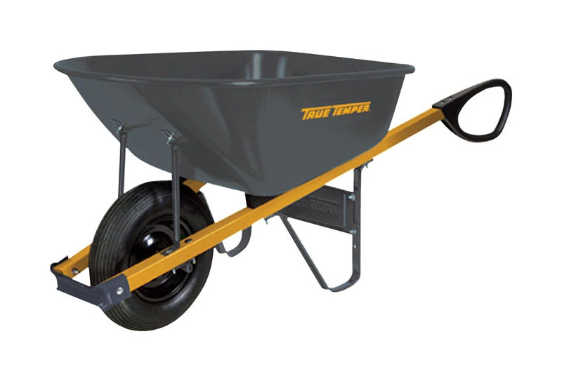 6 Cubic Foot Steel Wheelbarrow With Total Control Handles
