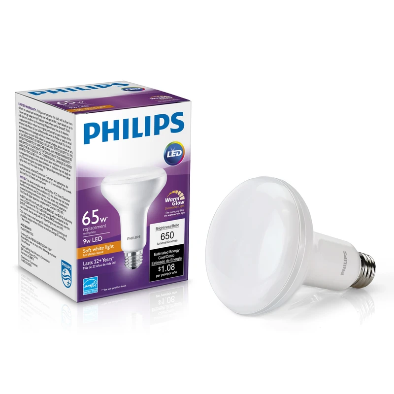 457044 9W E26 BR30 Soft White LED Dimmable Light Bulb