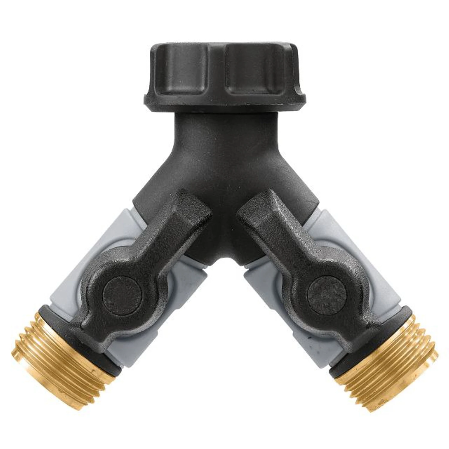 3/4 Inch Metal Y-hose Shutoff Connector With Flow Control