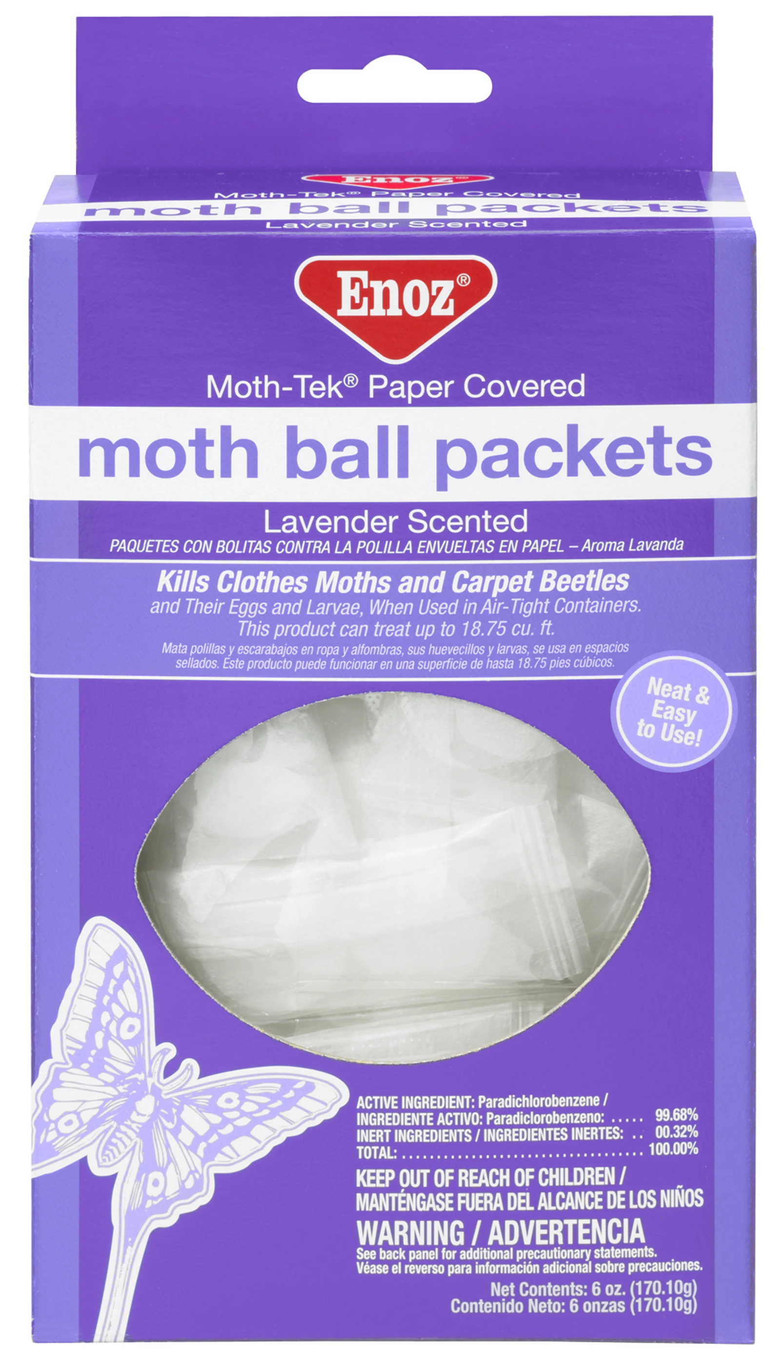 Moth-Tek Moth Ball Packet, Lavender Scent, 6-oz. Bag