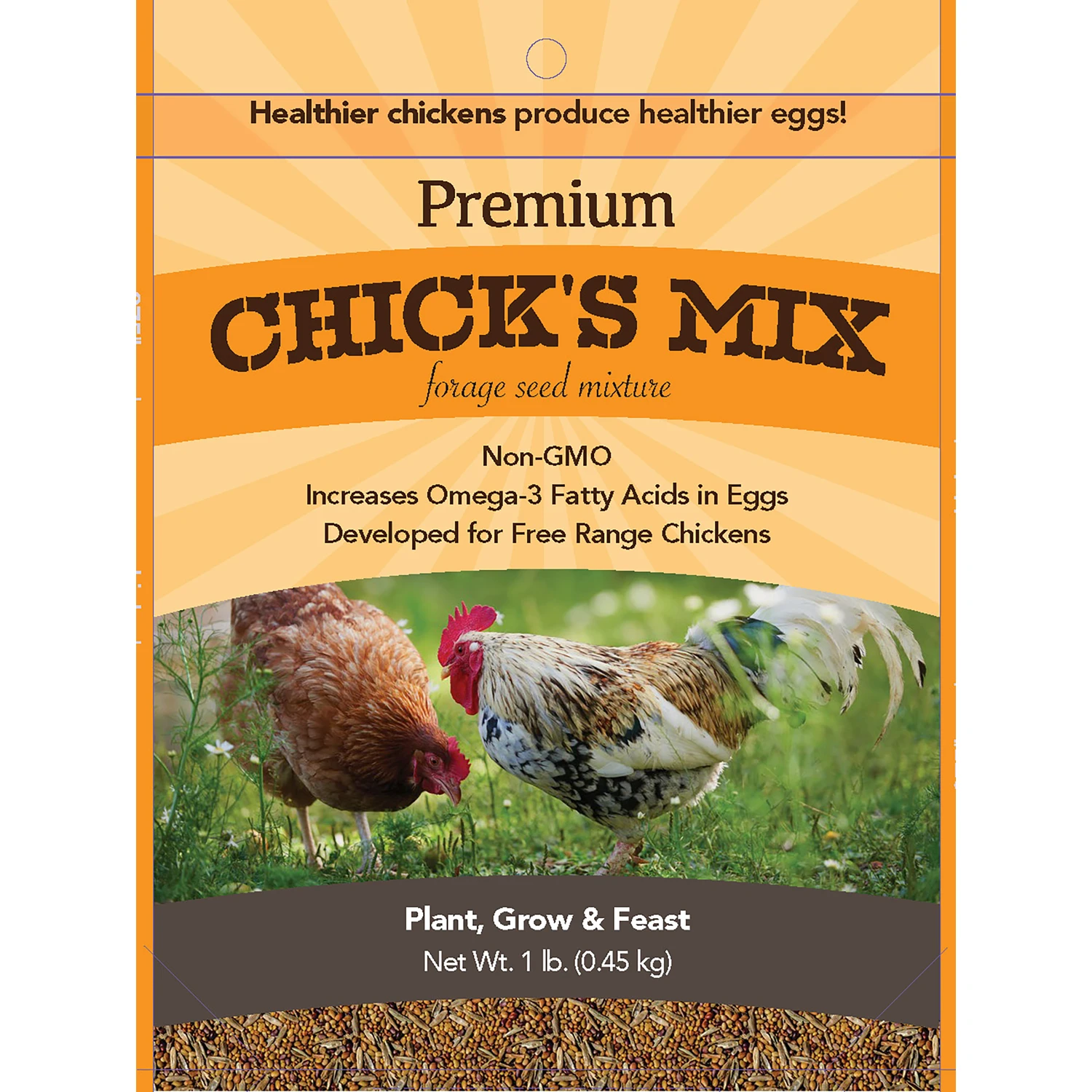 Chick's Mix Mixed Forage Seed 1 Lb For Partial Shade/sun