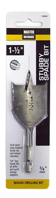 Stubby Spade Drill Bit, 1-1/2 x 4 In.
