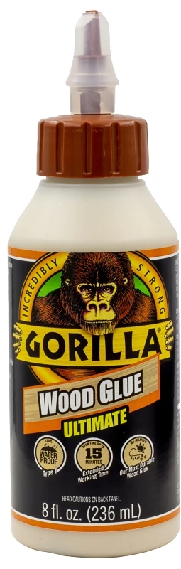 8 Oz. Ultimate Waterproof Wood Glue - Strong, Sandable, Natural Color