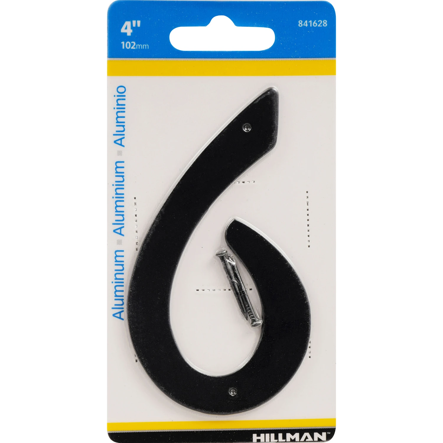 4 NAIL-ON BLACK ALUM # 6
