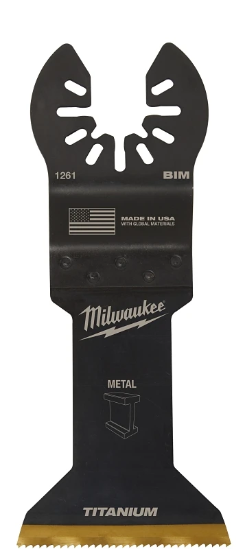 Milwaukee 1-3/4 in. Titanium Bi-Metal Universal Fit Metal Cutting Oscillating Multi-Tool Blade (1-Pack)