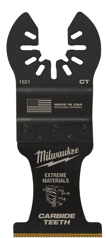 Milwaukee 1-3/8 in. Carbide Universal Fit Extreme Wood/Metal Cutting Oscillating Multi-Tool Blade (1-Pack)