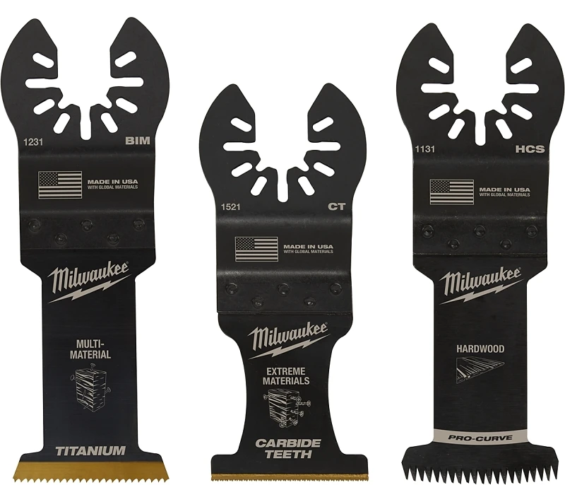 Milwaukee Universal Fit Open-Lok Carbide Multi-Tool Oscillating Blade 3 pk