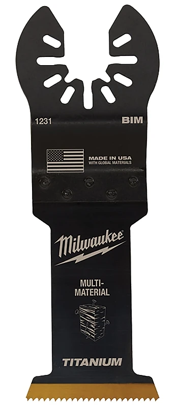 Milwaukee 1-3/8 in. Titanium Bi-Metal Universal Fit Wood and Metal Cutting Oscillating Multi-Tool Blade (3-Pack)