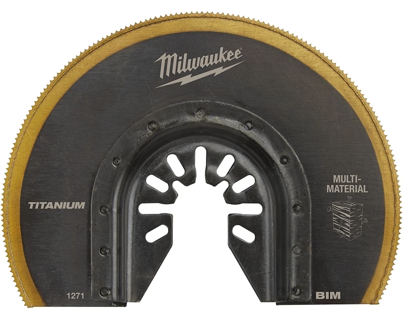 Milwaukee Universal Fit Open-Lok 2.61 in. L X 3-1/2 in. W Titanium Bi-Metal Segment Blade Multi-Mate
