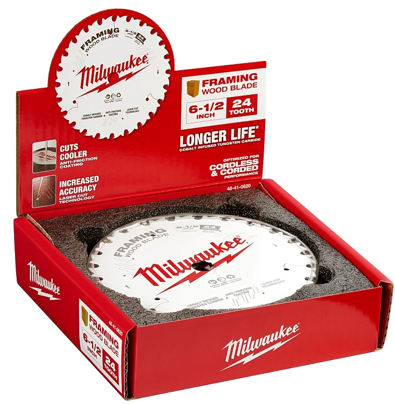 Milwaukee 6-1/2 In. 24-Tooth Framing Circular Saw Blade, Bulk