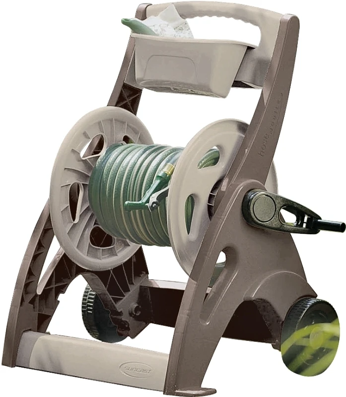 225 Ft. X 5/8 In. Taupe & Bronze Hosemobile Resin Hose Reel With Storage Bin