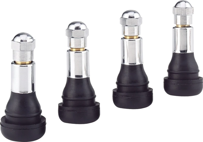 1.25-inch Chrome Tire Valve Sleeve - Victor M4134 Snap-in Design
