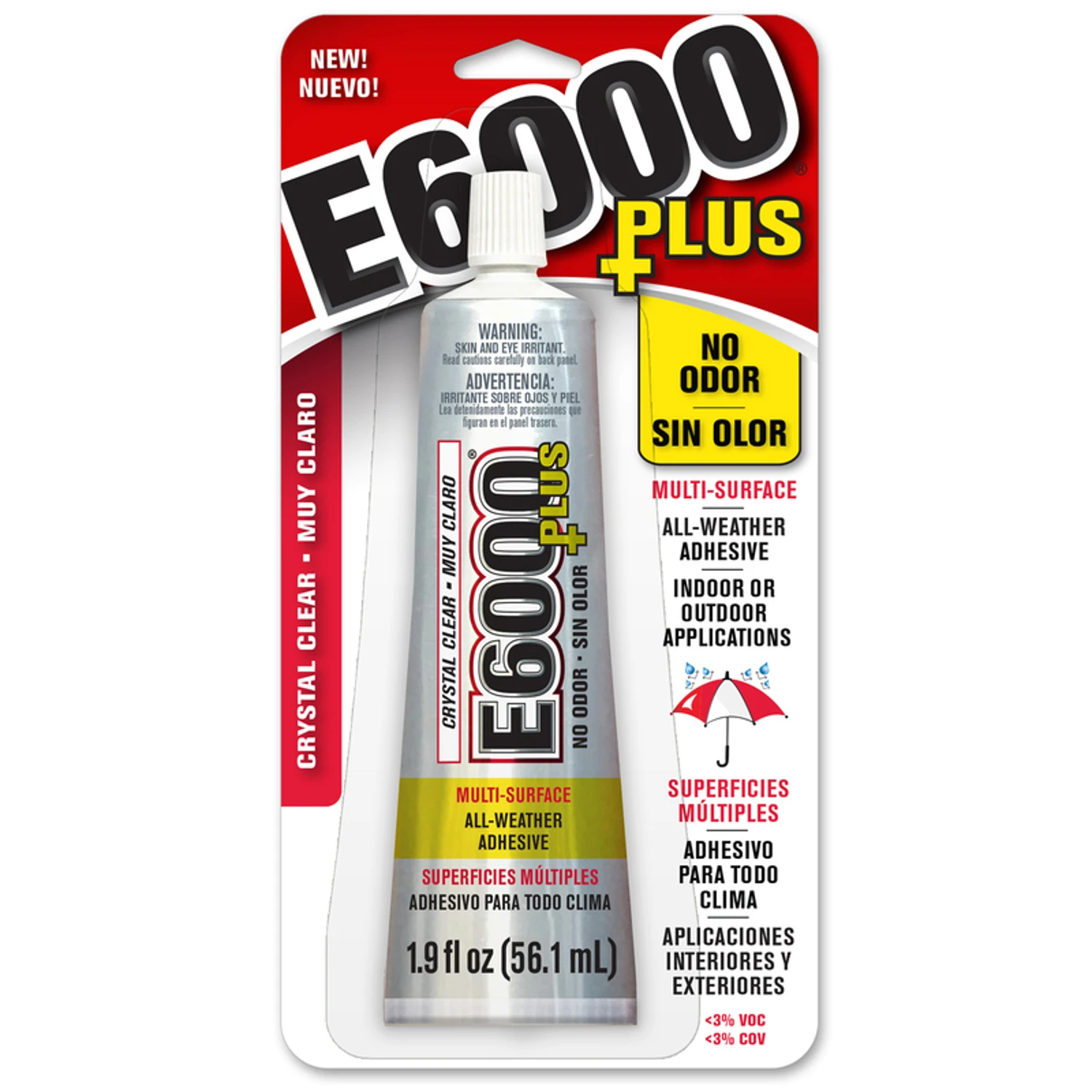 Plus Industrial Strength Clear Adhesive, 1.9 Ounce Bottle