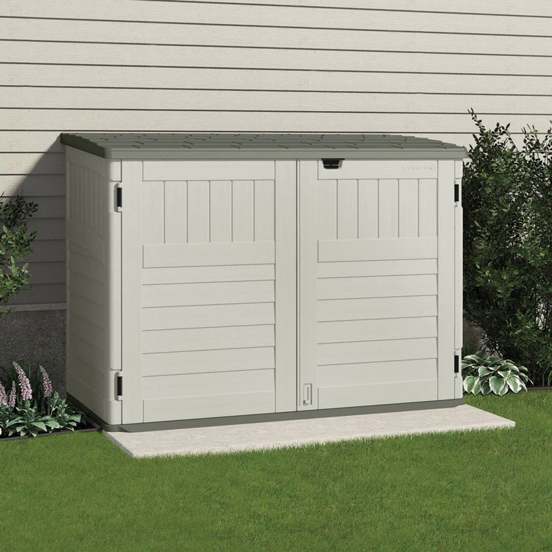 Stow-away 70 Cu. Ft. Horizontal Storage Shed With Locking Mechanism