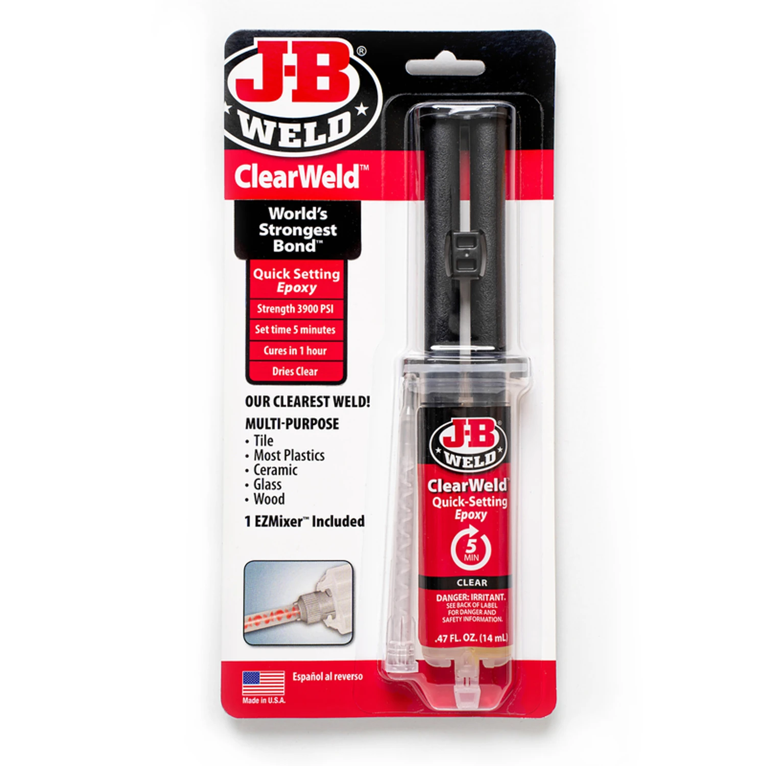 0.47 Oz. Clearweld High Strength Epoxy Syringe - Model 50114