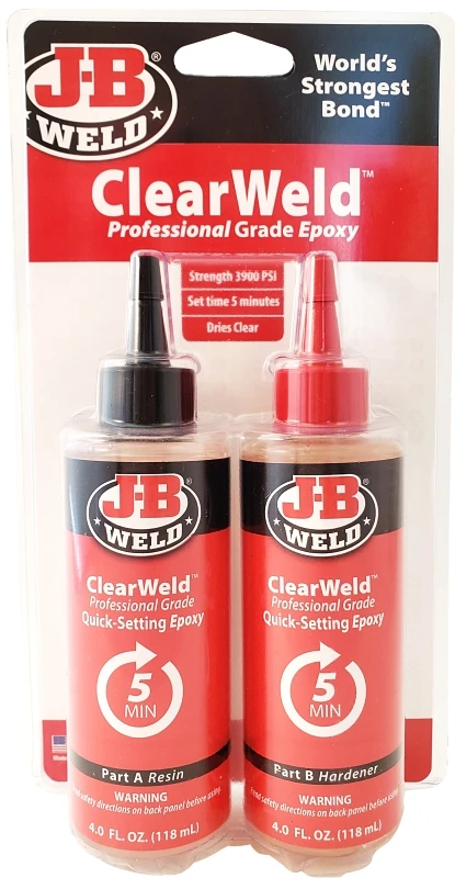 Clearweld Pro Epoxy 4 Oz. Quick Setting High Strength Adhesive