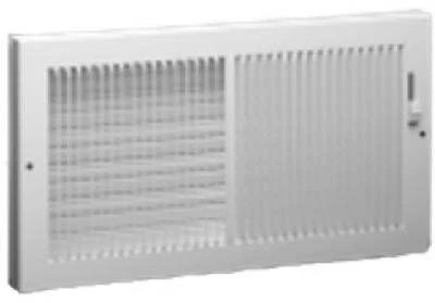 10 X 6-inch White Steel Baseboard Register With Multi-louver Damper