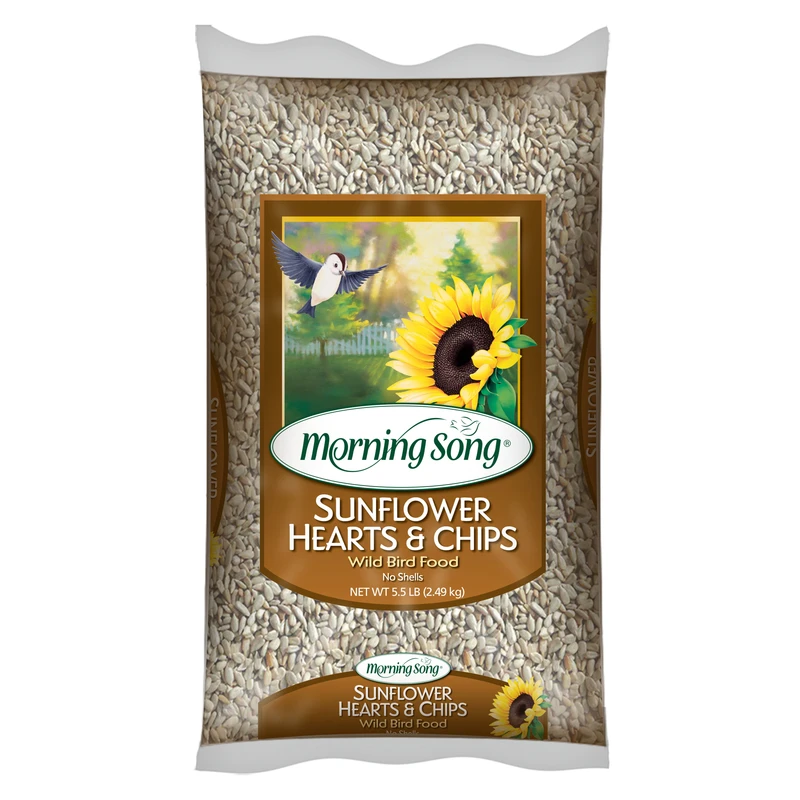 5.5 Pound Sunflower Hearts & Chips Wild Bird Seed For Multiple Species