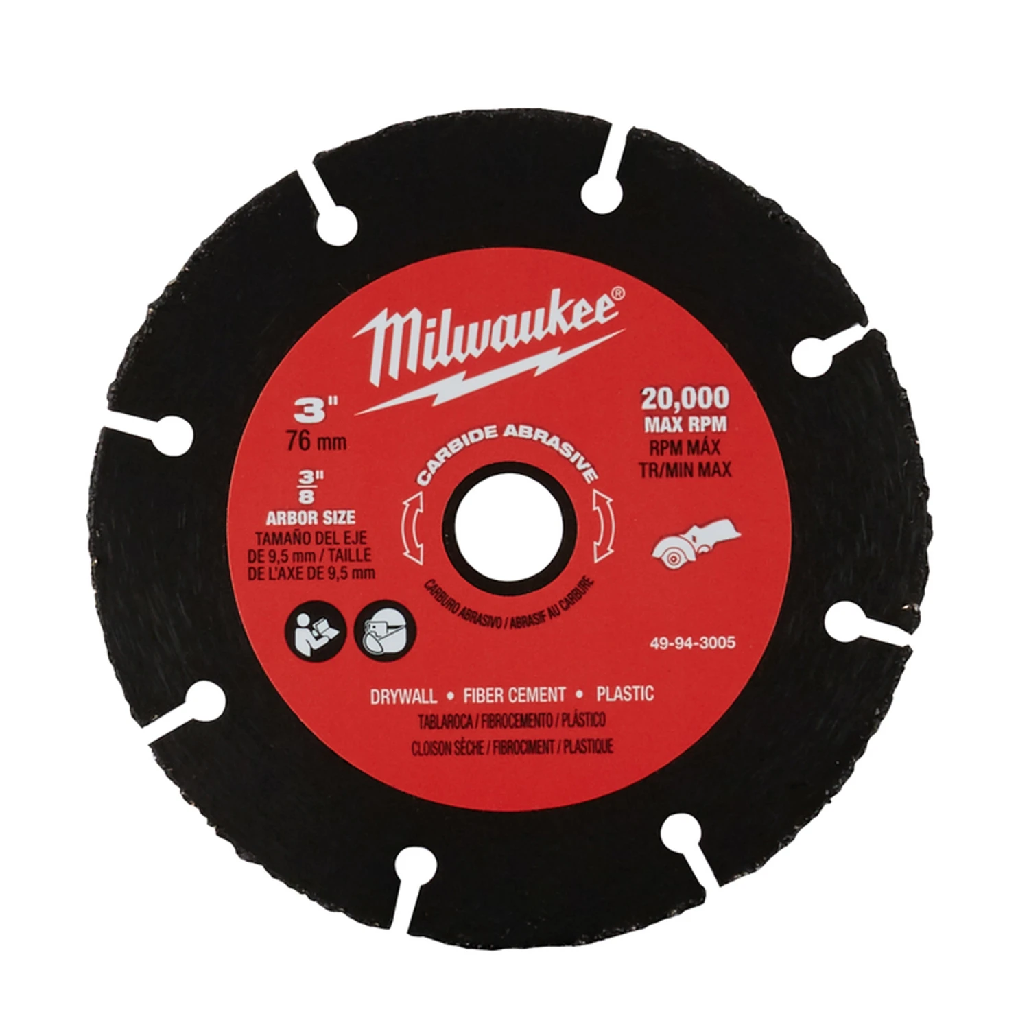 3 In. Carbide Abrasive Circular Saw Blade With 3/8 In. Arbor