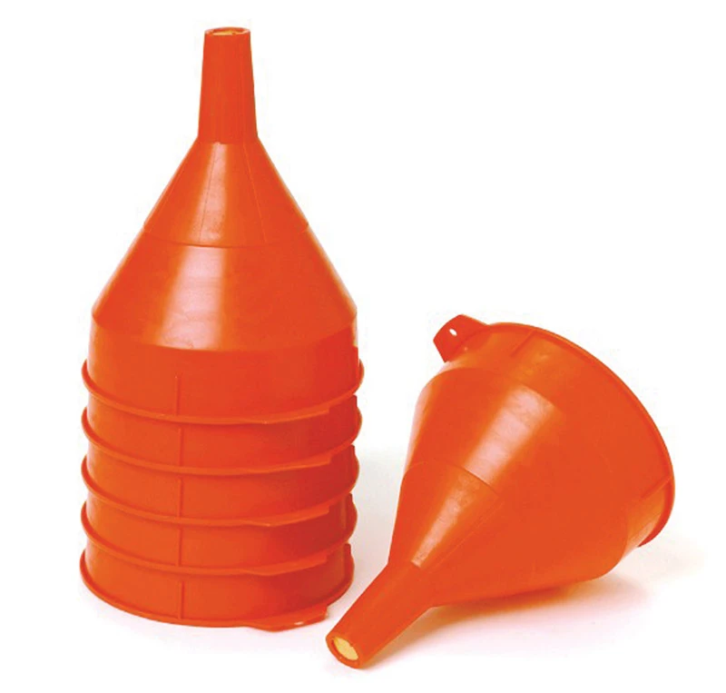 Orange 8-1/2 In. H Plastic 64 Oz Funnel With Screen - Model 100038