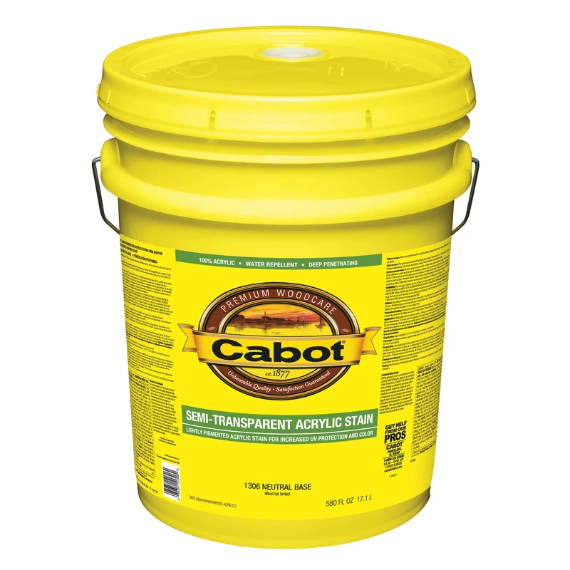 Semi-transparent Acrylic Siding Stain, Neutral Base, 5 Gallon