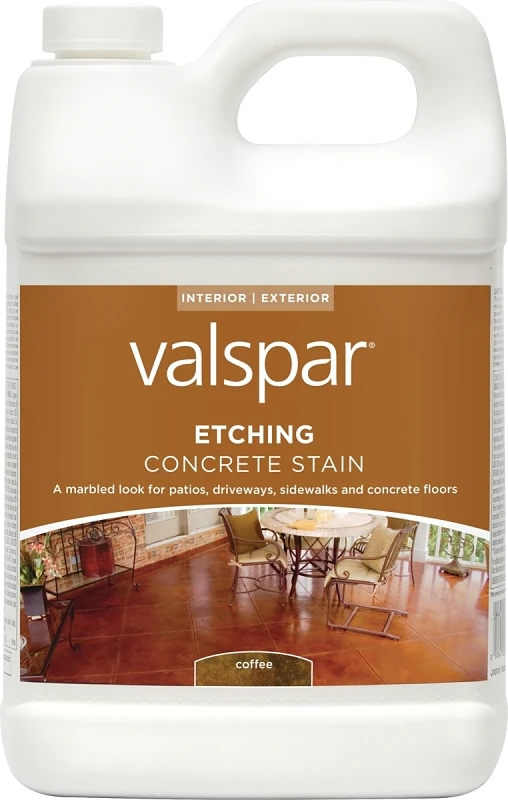 Valspar Interior/Exterior Coffee Concrete Stain, 1 Gal.