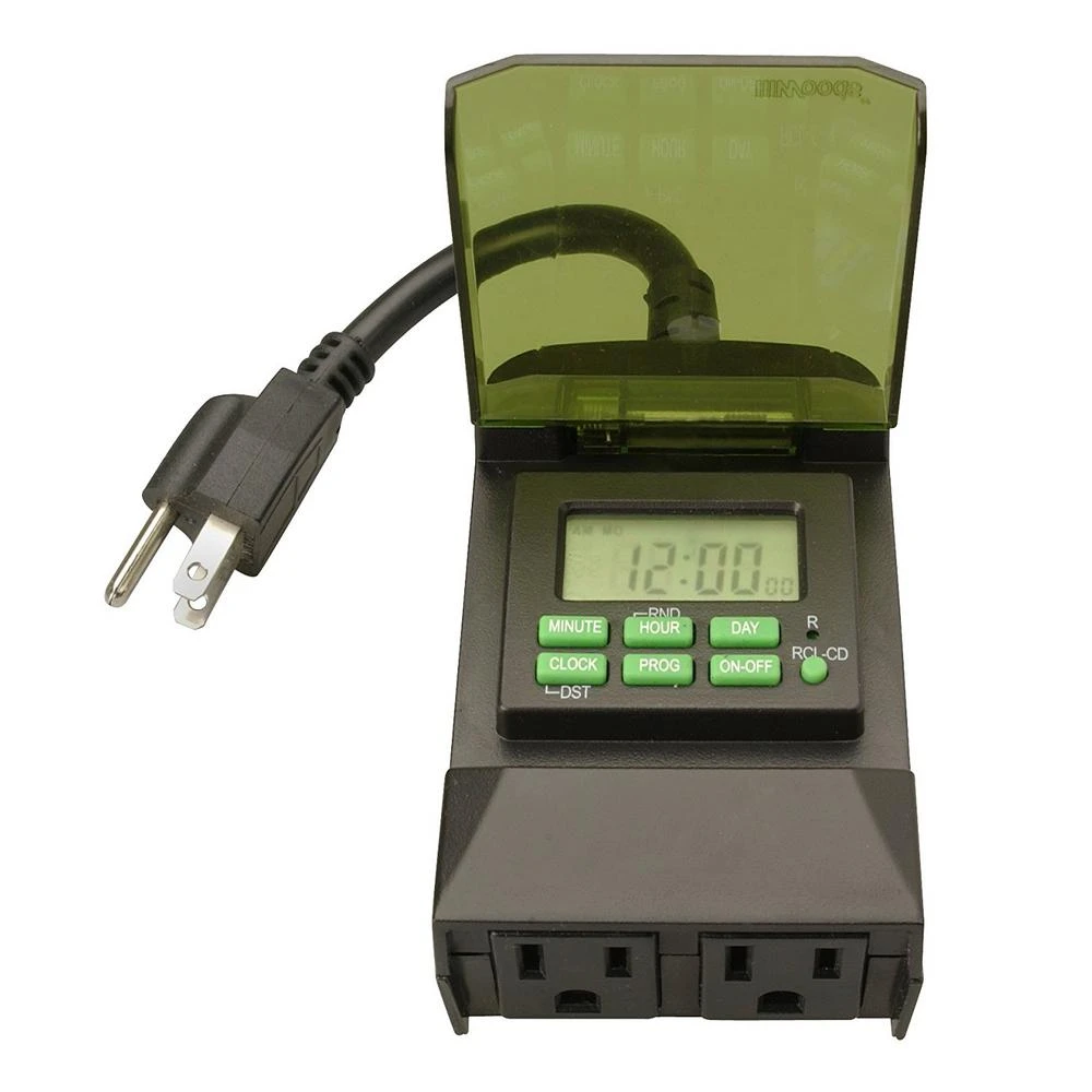 50014wd 7-day 2-outlet Outdoor Digital Outlet Timer With Manual Override