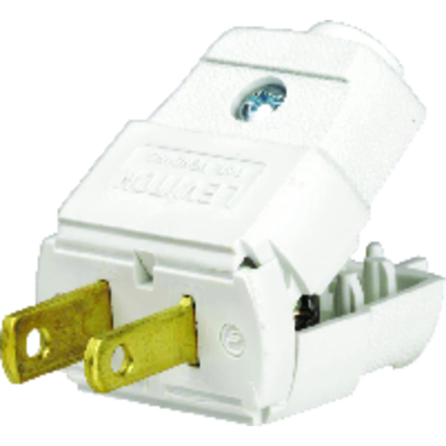 Leviton Residential Thermoplastic Straight Blade Plug 1-15P 20-16 AWG 2 Pole 2 Wire