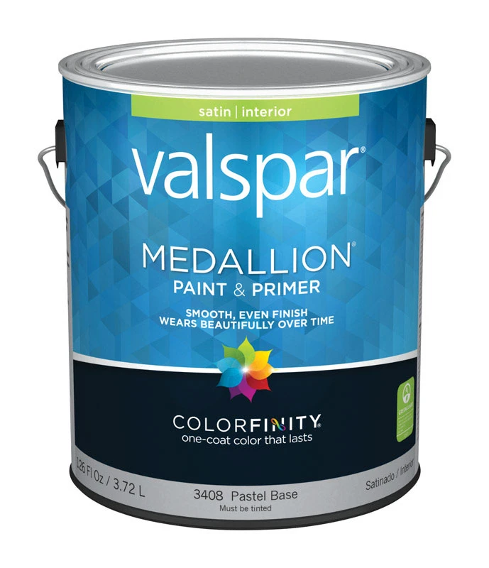Medallion Satin Paint And Primer Pastel Base Interior 1 Gallon