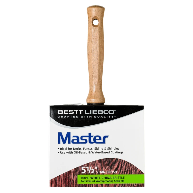 Master 5-1/2 In. Flat Stain Brush With Removable Handle