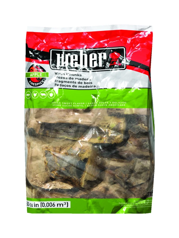 Apple Wood Chunks for Smoking and Grilling, 350 Cubic Inches